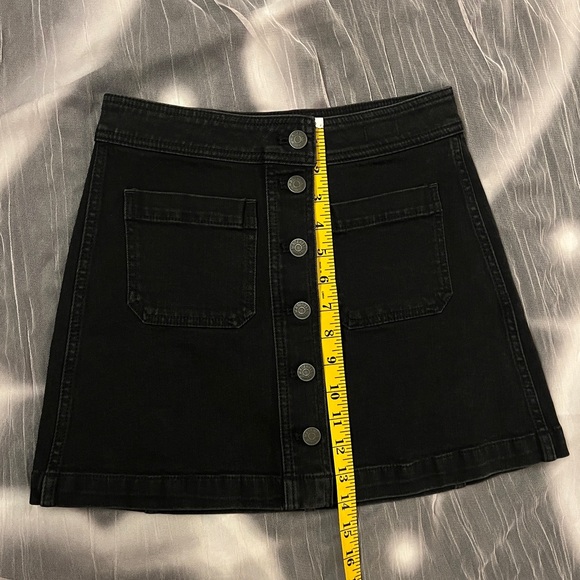 Madewell Stretch Denim A-line Mini Skirt with Patch Pockets Size 00 - Picture 6 of 9